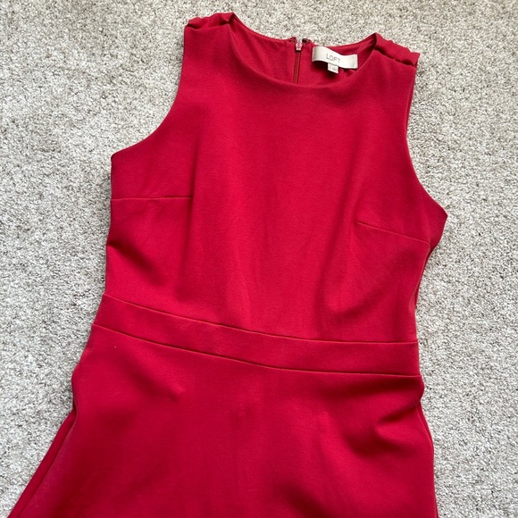 LOFT eyelet dress, coral, size 4 - Picture 2 of 10